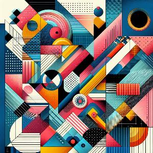 colorful abstract art poster with geometric shapes (59)